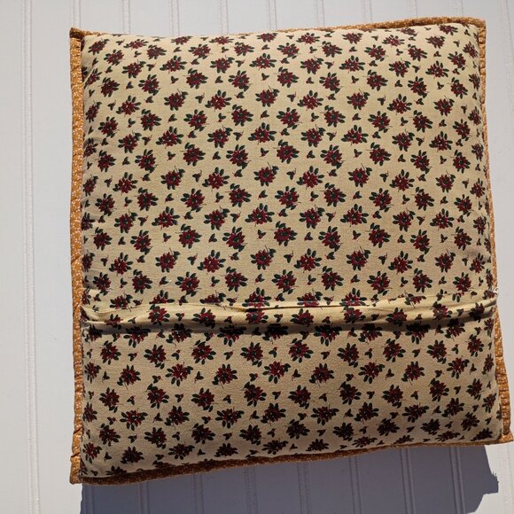 SOLD - Teddy Bear Plush Throw Pillow Vintage Handcrafted 16 x 17 Kids Room - Picture 9 of 11